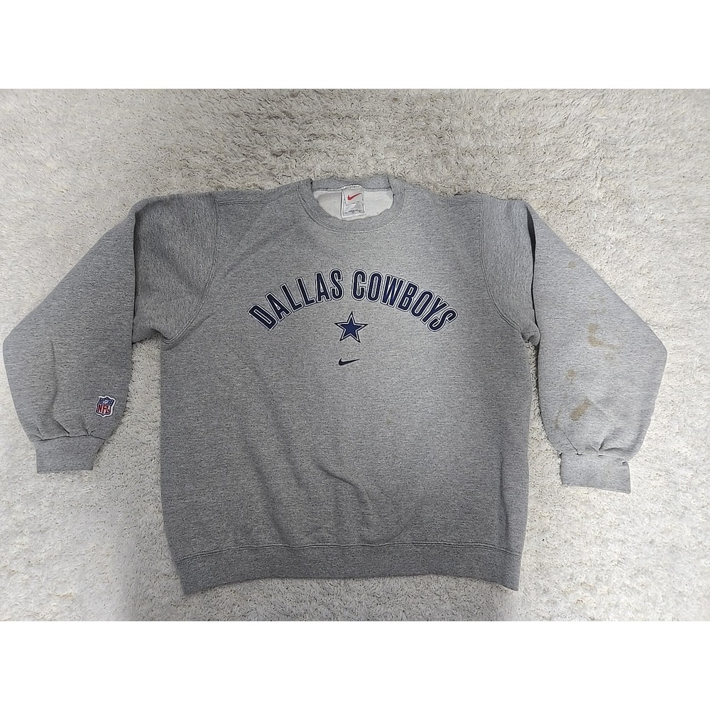 Vintage 90'S Nike NFL Dallas Cowboys Print Sweatshirt Made in USA Men's L